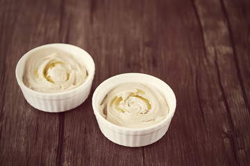 Hummus. A dish of oriental cuisine.
