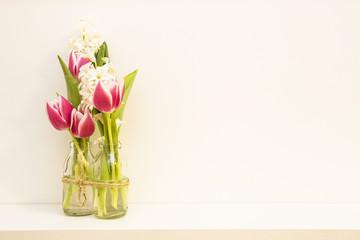 Colorful tulip flowers decoration home easter interior april