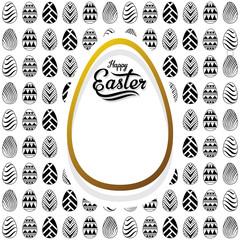 Naklejka premium happy easter greeting card design