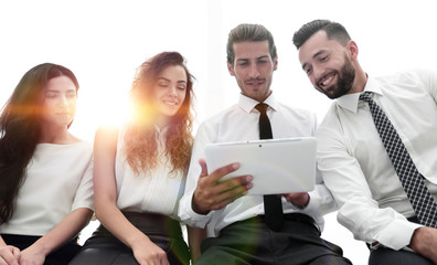 Fototapeta premium business colleagues with digital tablet.