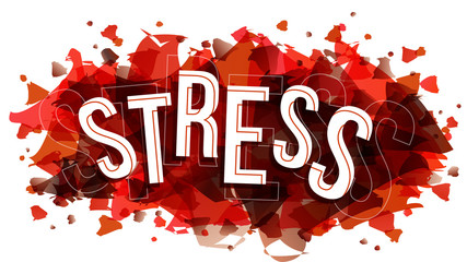 Stress word, vector illustration.