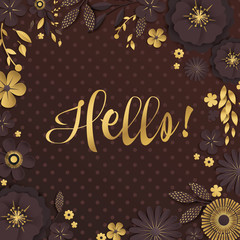 spring paper flowers with realistic shadow to banner or promotions. Background with anemones can be used for a magazine, web, advertising.

