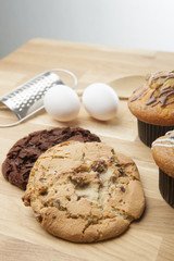 two cookies and muffins