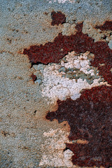 texture of rusty iron, cracked paint on an old metallic surface, sheet of rusty metal with cracked and flaky paint,  corrosion, decay metal background, decay steel, decay