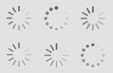loading icons, load indicator sign, waiting symbols
