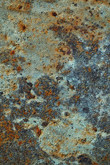 texture of rusty iron, cracked paint on an old metallic surface, sheet of rusty metal with cracked and flaky paint,  corrosion, decay metal background, decay steel, decay