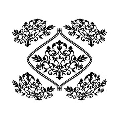 Barocco pattern on white background
