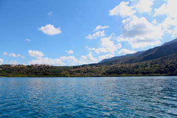 Lake Kournas at Crete island in Greece