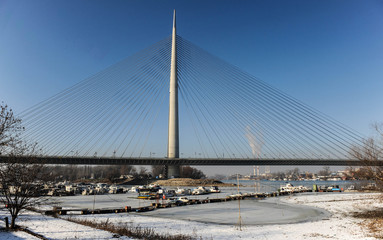 Obraz premium Belgrade capital city of Serbia winter landscape