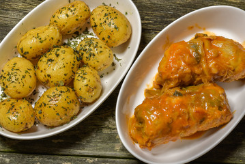 Traditional homemade stuffed cabbage