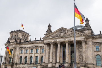 Fototapeta premium German parliament, Reichstag building in Berlin, Germany