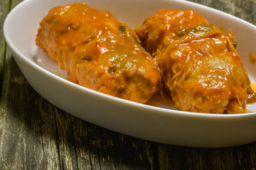 Traditional homemade stuffed cabbage