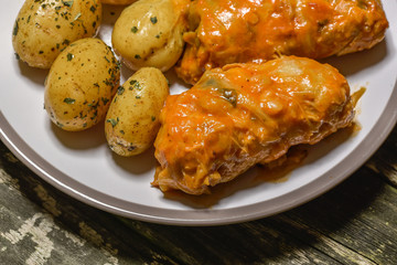 Traditional homemade stuffed cabbage