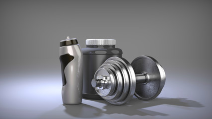 Weights. 3d rendering.