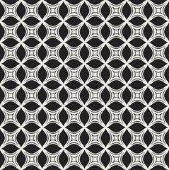 Ornamental Abstract floral tiles seamless vector pattern. Geometric Flower Background.