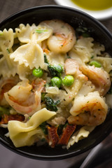 Shrimp Farfalle Alfredo