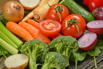 Mixture of fresh vegetables