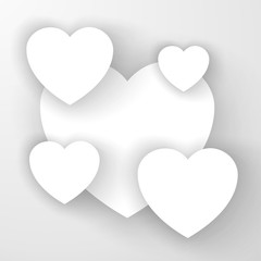 Heart applique background. Vector illustration