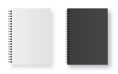 Realistic blank notebook - stock vector. - obrazy, fototapety, plakaty