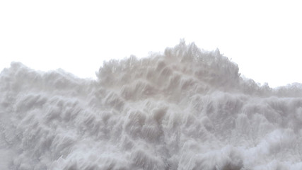 pure snow in nature isolated on white background