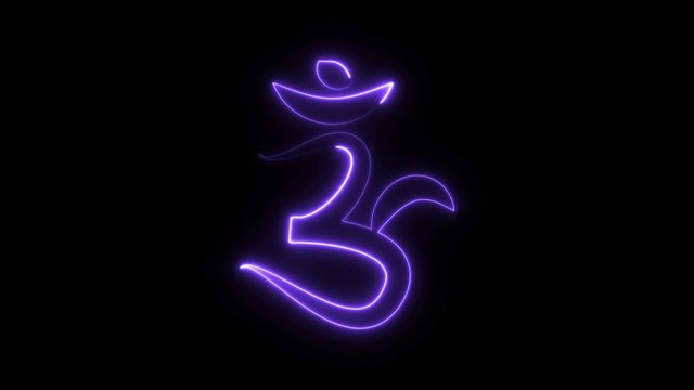 Burning stylish chakras symbol in space, 3d rendering backdrop