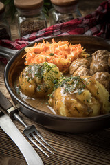 Meatballs and mashed potatoes