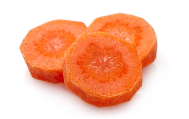 carrots isolated on white background close up