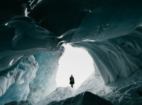 Little Person in a Glacier