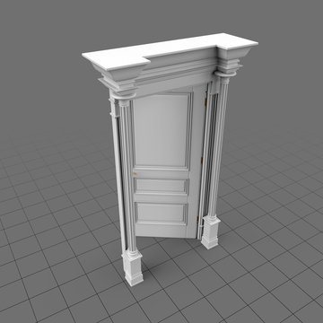 Open three panel door