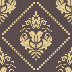 Damask classic pattern. Seamless abstract background with repeating elements. Orient background