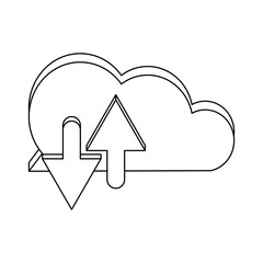 Cloud computing technology vector illustration graphic design