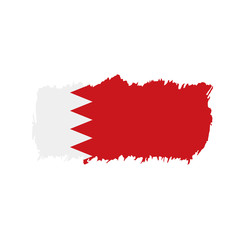 Naklejka premium Bahrain flag, vector illustration