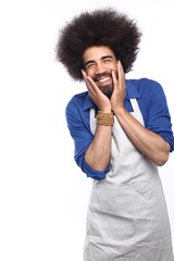 Afro man in the kitchen