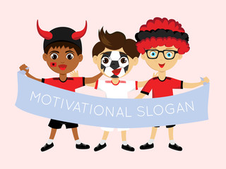 Fan of Albania national football, hockey, basketball team, sports. Boy with Albania flag in the colors of the national command with sports paraphernalia. Boy with albanian flag in the form of a sport.