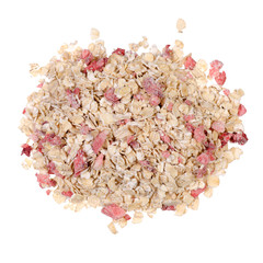 Porridge oat flakes with strawberries