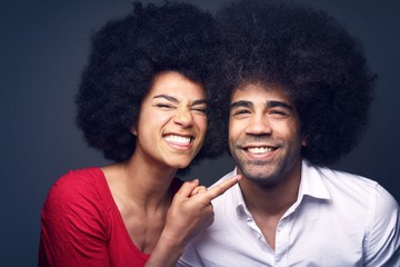 Afro love couple