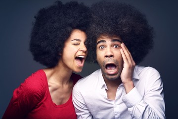 Afro love couple