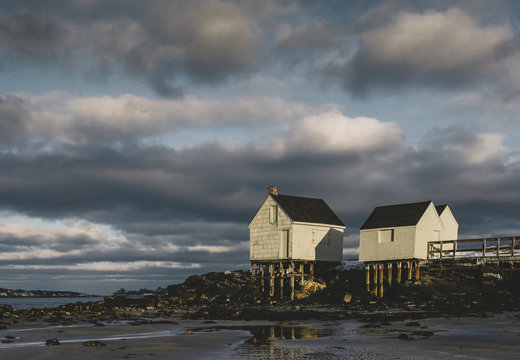 Maine Fishing Shacks