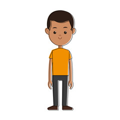 Cute boy cartoon vector illustration graphic design