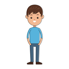 Cute boy cartoon vector illustration graphic design