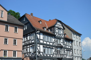 Fototapeta premium Historic streets of the old quarters of Marburg