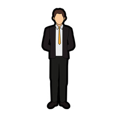 Fototapeta premium Businessman avatar cartoon vector illustration graphic design