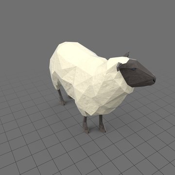 Stylized sheep standing