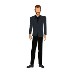 Businessman avatar cartoon vector illustration graphic design