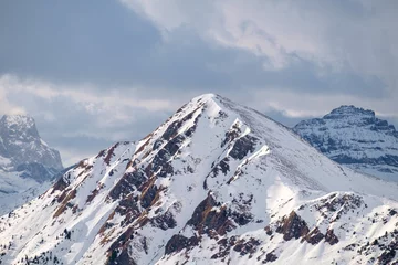 Fotobehang Mountains snow on Italy Dolomites © Kavita
