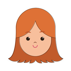 Cute girl cartoon vector illustration graphic design