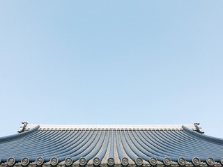 Traditional japanese building home rooftop