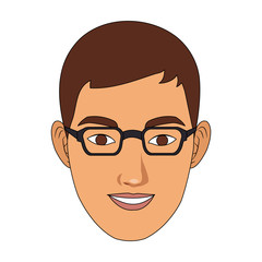 Man smiling face cartoon vector illustration graphic design