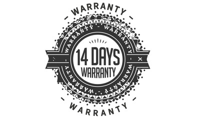 Fototapeta premium 14 days warranty icon rubber stamp