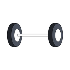 Dumbbell weight isolated vector illustration graphic design